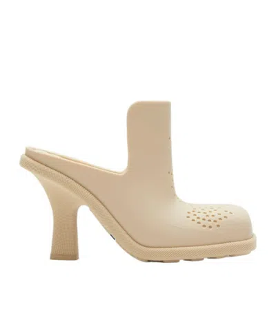 BURBERRY BURBERRY EQUESTRIAN KNIGHT SQUARE-TOE SLIP-ON MULES