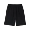 Burberry Equestrian Knight Straight Leg Shorts In Black