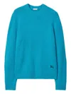 Burberry Cashmere-blend Ekd Sweater In Blue