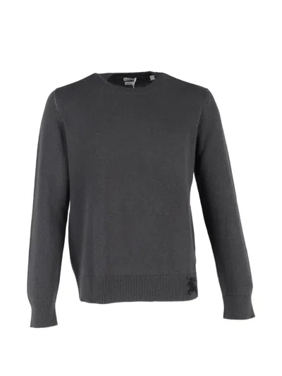 Pre-owned Burberry Equestrian Knight Sweater In Gray