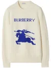 Burberry Ekd Intarsia Knit Wool Sweater In Neutrals