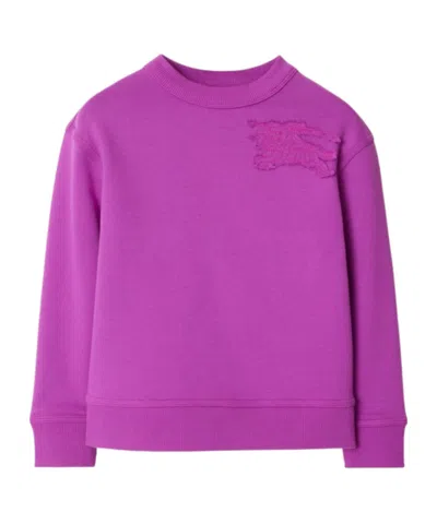 Burberry Equestrian Knight Sweatshirt In Purple