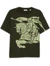 Burberry Equestrian Knight Graphic Print T-shirt In Green