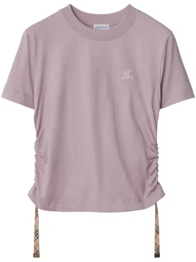 Burberry Equestrian Knight T-shirt In Purple