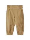 Burberry Equestrian Knight Trousers In Neutrals