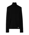 Burberry Ekd Wool Cashmere Turtleneck Sweater In Black
