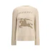 Burberry Equestrian Knight Wool Sweater In Neutral