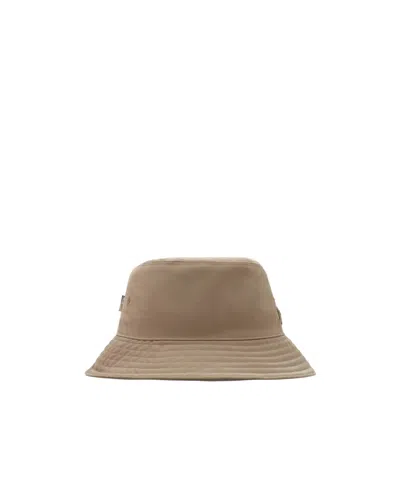 Burberry Equestrian Knight-detail Bucket Hat In Brown