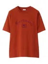 Burberry Equestrian-print Logo T-shirt In Red