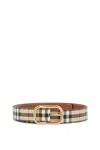 Burberry Ered Fabric Belt With Coating