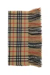 Burberry Cashmere Check Pattern Scarf In Neutrals