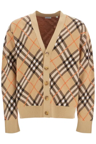 Burberry Ered Wool And Mohair Cardigan Sweater In Neutral