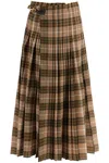 Burberry Embroidered Polyester Blend Skirt In Brown
