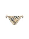 Burberry Archivio Check Brief Swimsuit In Beige