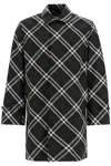 Burberry Check Print Coat In Green