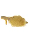 Burberry 60mm Shearling Open-toe Sandals In Manilla/hunter Ip Ck