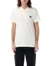Burberry Men's Cotton Polo Shirt In Salt