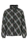 Burberry Multicolorreversible Down Jacket With All-over Check Motiv In Tech Fabric Man
