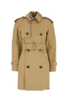 Burberry Cotton Double-breasted Short Trench Coat