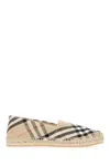 Burberry Canvas Check Pattern Espadrilles With Round Toe