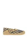 Burberry Canvas Check Pattern Espadrilles With Round Toe In Multicolour