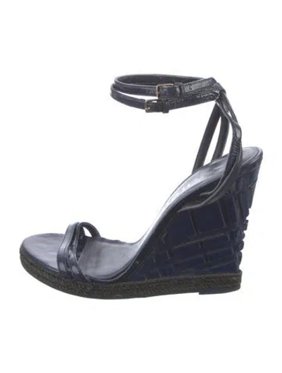 Pre-owned Burberry Espadrilles In Blue