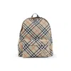Burberry Check Pattern Backpack With Front Pocket In Multi