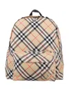 Burberry Men's Check Backpack In Beige