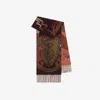 Burberry Etched Knight Cashmere Scarf In Multi
