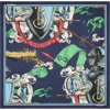 Burberry Etched Knight Silk Scarf In Blue