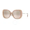 BURBERRY BURBERRY EUGENIE BROWN MIRROR GRADIENT BUTTERFLY LADIES SUNGLASSES BE4374F 37797I 55