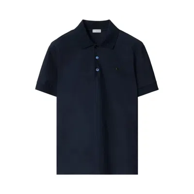Pre-owned Burberry Evan Cuff Polo Shirt 'navy' | Blue | Men's Size Xl