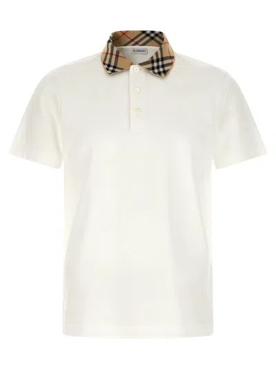 Burberry Evan Polo Shirt In White
