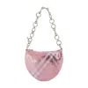 Burberry Eve Wallet On Chain - Metal - Pink