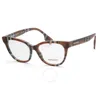 Burberry Evelyn Demo Cat Eye Ladies Eyeglasses Be2375 3966 51