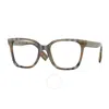 Burberry Evelyn Demo Square Ladies Eyeglasses 0be2347 3944 52