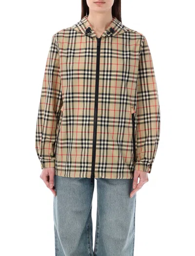 Burberry Everton Vintage Check Jacket In Archive Beige Ip Chk