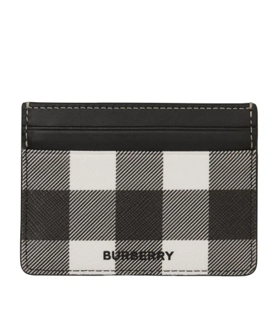 Burberry Exaggerated Check Card Holder In Dark Birch Brown