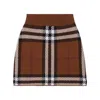 Burberry Exaggerated Check Jacquard Mini Skirt In Brown