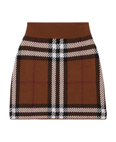 BURBERRY KIANDRA CHECK WOOL MINI SKIRT