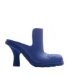 Burberry X Harrods Exclusive Rubber Highland Heeled Mules 90 In Blue