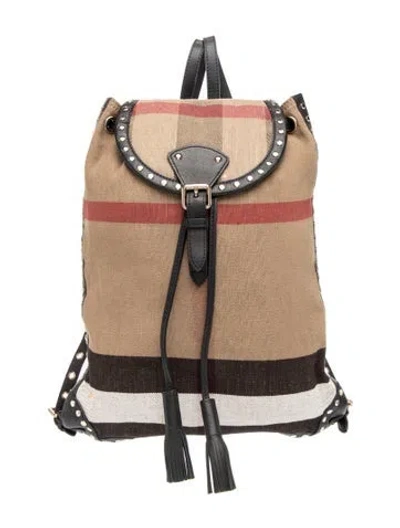 Pre-owned Burberry Exploded Check Backpack In Multicolor