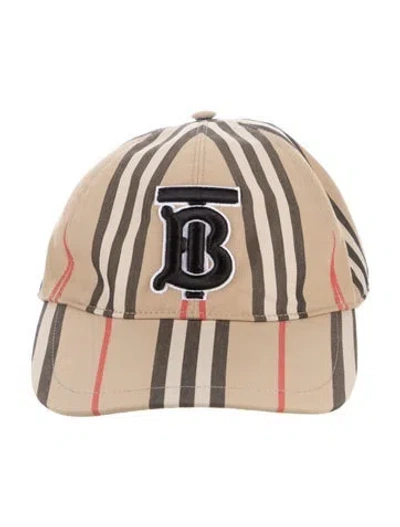 Pre-owned Burberry Exploded Check Baseball Hat In Neutral