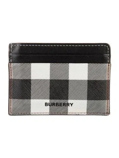 Pre-owned Burberry Exploded Check Pattern Card Holder In Black
