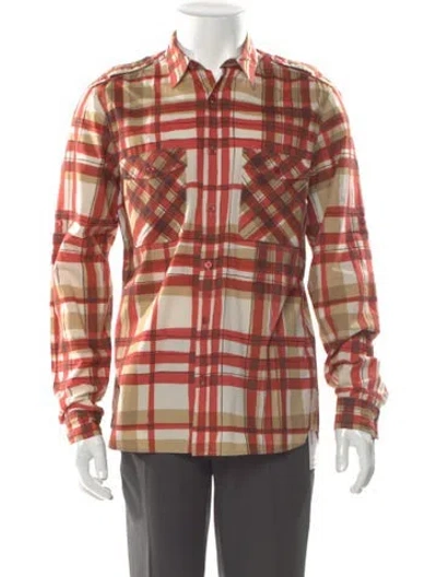 Pre-owned Burberry Exploded Check Pattern Long Sleeve Shirt In Neutral