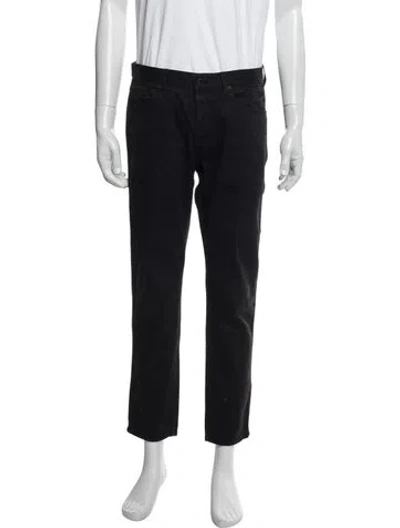 Pre-owned Burberry Exploded Check Pattern Straight-leg Jeans In Black