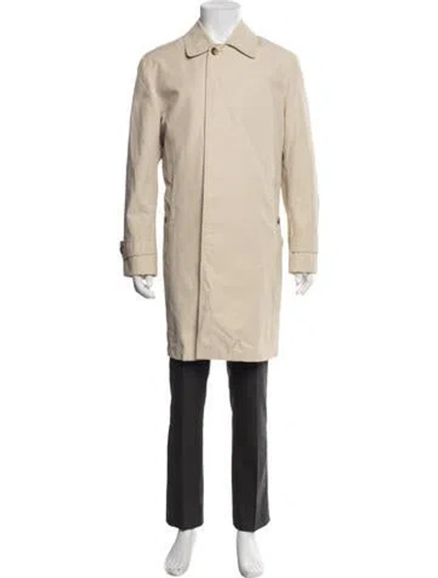 Pre-owned Burberry Exploded Check Pattern Trench Coat In Neutrals