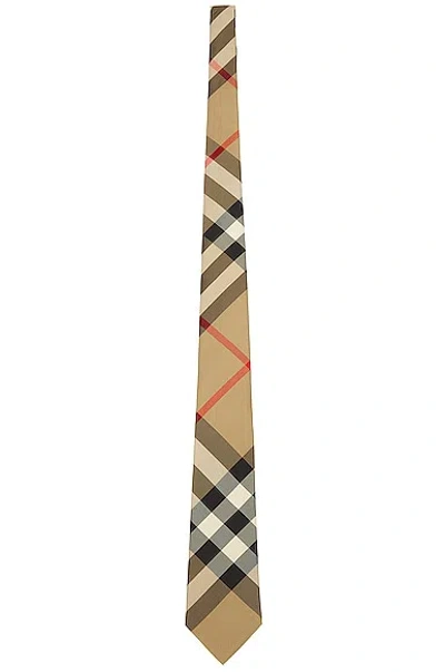 Burberry Exploded Check Tie In Archive Beige