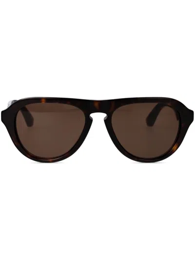 Burberry Eyewear 0be4437u Round-frame Sunglasses In 褐色