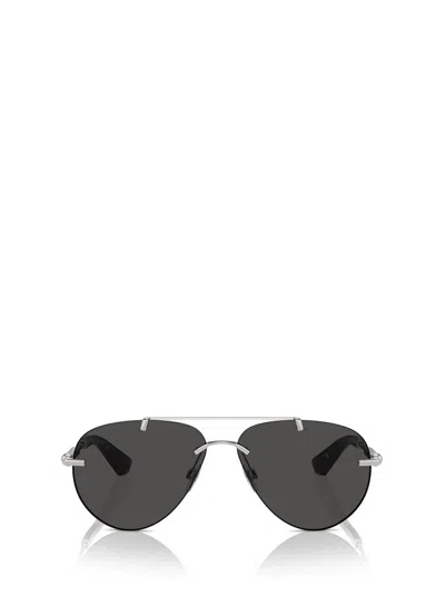 Burberry Eyewear Metallic Aviator-frame Sunglasses In Multi